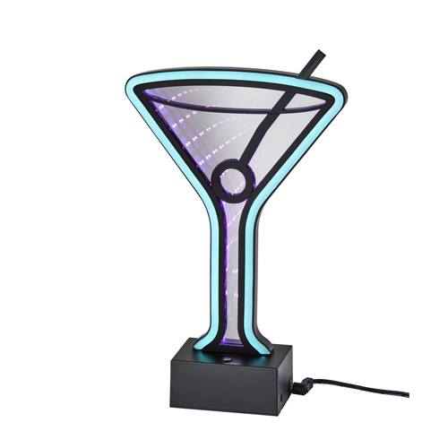 Infinity Black Neon Martini Glass Wall Lamp by Adesso Furniture
