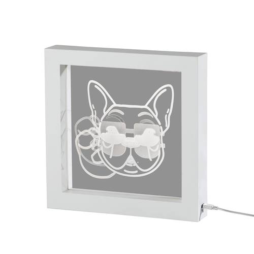 Cool White Dog Video Light Box by Adesso Furniture