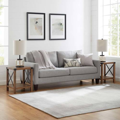 Rustic Wood Side Table - Rustic Oak by Walker Edison