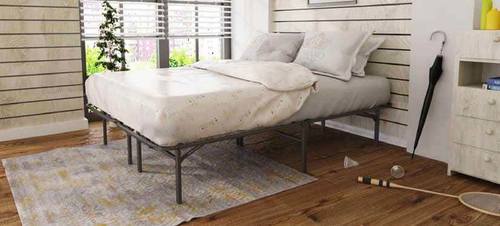 Metal Base Platform Bed Frame by Alpha Furniture