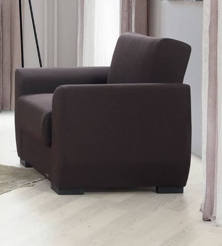 Karen Dark Brown Fabric Chair by Alpha Furniture