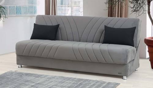 Mary Gray Microfiber Sofa Bed by Alpha Furniture