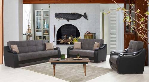 Nicole Gray Sofa Bed w/Storage by Alpha Furniture