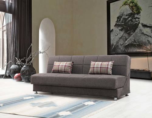 Petra Modern Brown Microfiber Sofa Sleeper by Alpha Furniture