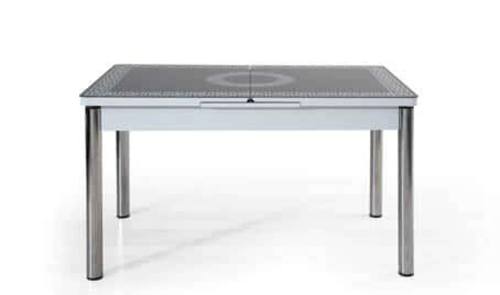 T/0123 Black & White Wood Dining Table by Alpha Furniture
