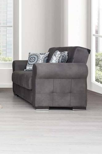 Togo Gray Tufted Back Loveseat by Alpha Furniture