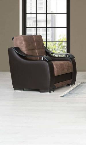 Zambak Brown Chair w/Storage by Alpha Furniture
