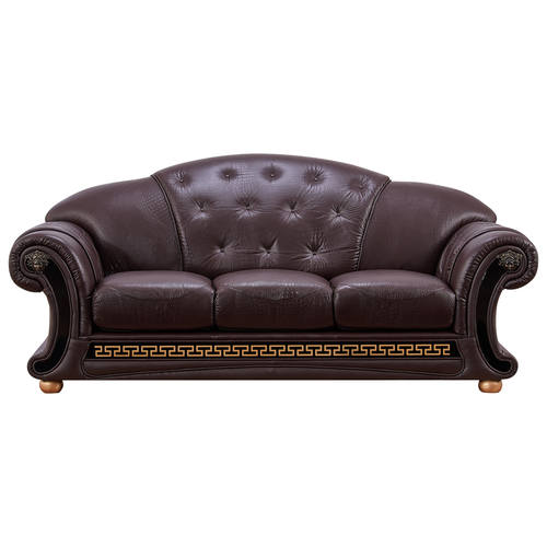 Apolo Brown Leather Sofa Bed by ESF