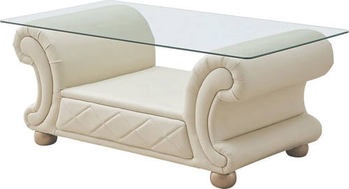 Apolo Pearl Leather Coffee Table by ESF