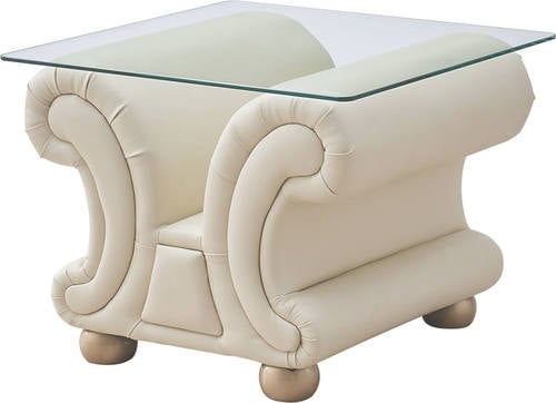 Apolo Pearl Leather End Table by ESF