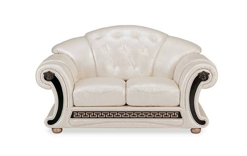 Apolo Pearl Leather Loveseat by ESF