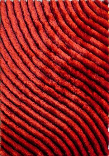 Vesta 3D Red Shag Rug by Amazing Rugs
