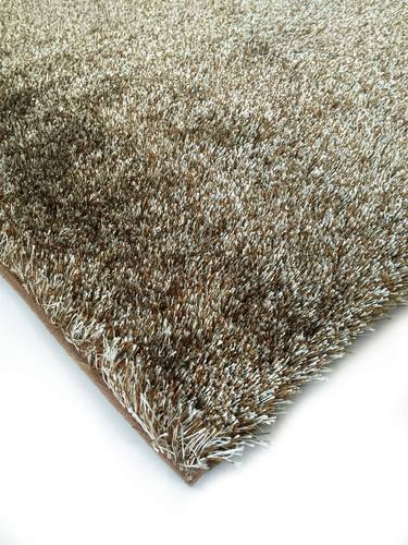 Fuzzy Two Tone Brown Beige Area Rug by Amazing Rugs