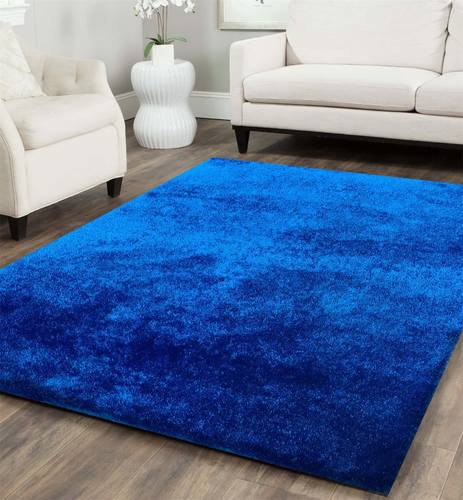 Fuzzy Electro Blue Area Rug by Amazing Rugs