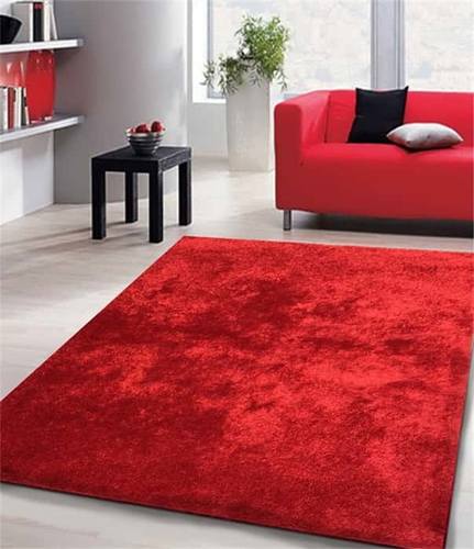 Fuzzy Red Area Rug by Amazing Rugs