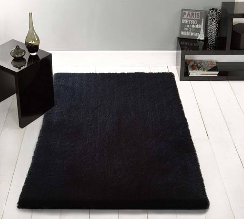 Chubby Black Area Rug by Amazing Rugs