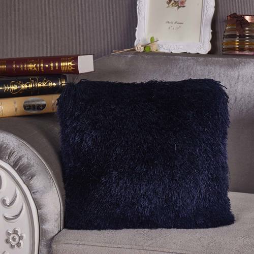 Decorative Shaggy Pillow in Blue by Amazing Rugs