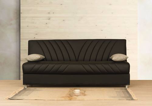 Binni Brown PU Leather Sofa Bed by Alpha Furniture