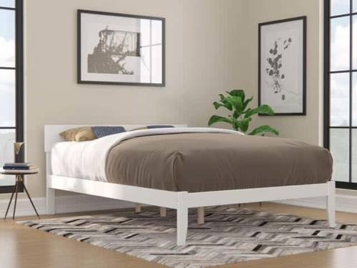 Boston White Platform Bed by Atlantic Furniture