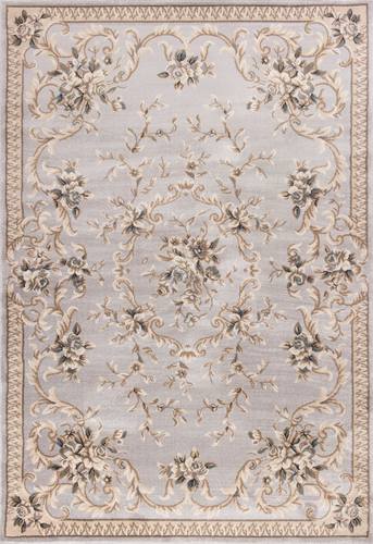 Avalon Light Grey Aubusson Area Rug by KAS Rugs