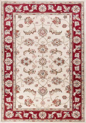 Avalon Ivory/Red Mahal Area Rug by KAS Rugs