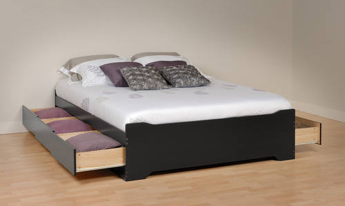 Coal Harbor Full Mate's Platform Storage Bed with 6 Drawers by Prepac