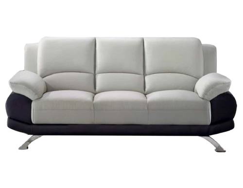 117 Gray/Black Leather Sofa by BH Furniture