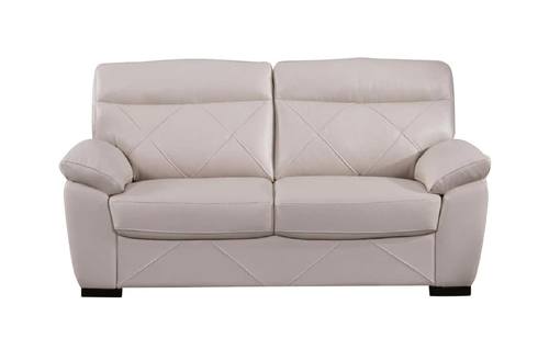S173 Light Gray Top Grain Leather Loveseat by BH Furniture