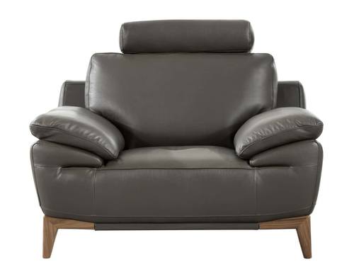 S93 Gray Top Grain Leather Chair by BH Furniture