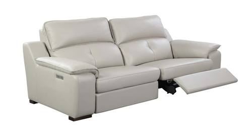 Thompson Smokey Taupe Premium Thick Leather Sofa by BH Furniture