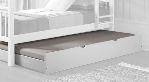 Solid Wood Twin Trundle (Bed Component Only) - White by Walker Edison