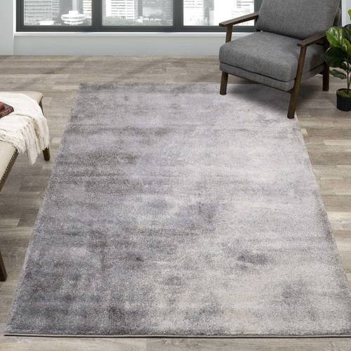 Breeze Grey Cream Blue Distressed Rug by Kalora