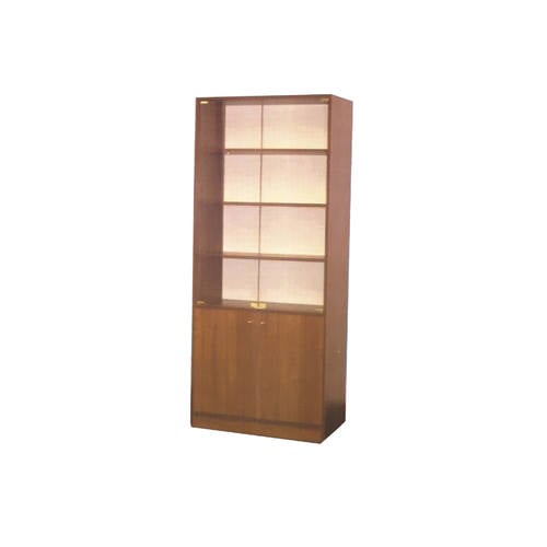 BK-18 Wooden Bookcase w/2 Glass Door by Central Furniture Factory