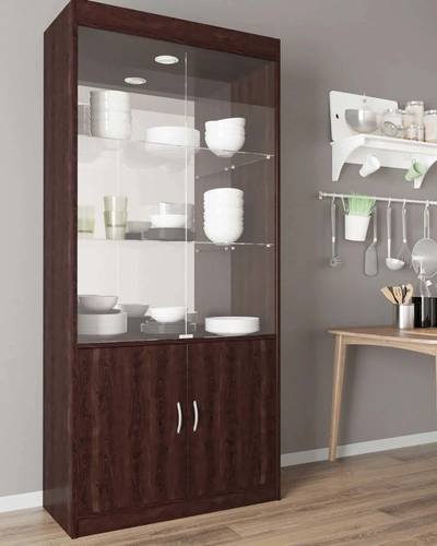 C-15 24 Inch China Wooden Armoire w/Clear Glass by Central Furniture Factory