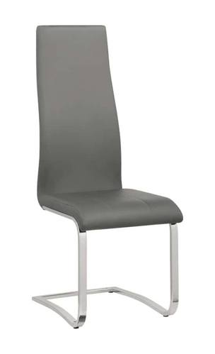 Upholstered High Back Side Chairs Gray (Set of 4) by Coaster