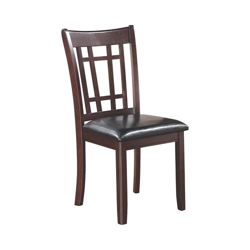 Lavon Espresso & Black Padded Dining Side Chairs (Set of 2) by Coaster
