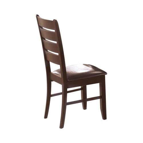 Dalila Cappuccino & Black Ladder Back Side Chairs (Set of 2) by Coaster