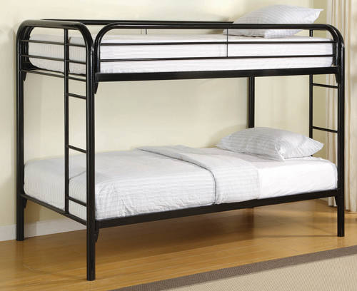 Morgan Contemporary Twin Black Metal Bunk Bed by Coaster