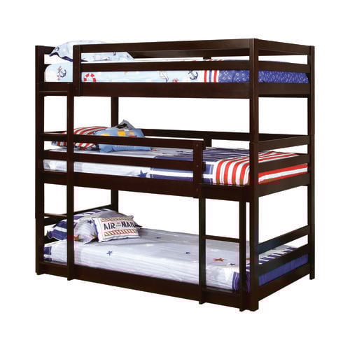 Sandler Cappuccino Triple Bunk Bed by Coaster