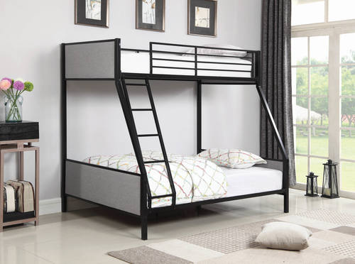 black metal bunk bed twin over full