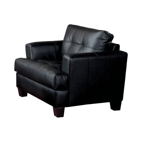 Samuel Black Cushion Back Chair by Coaster