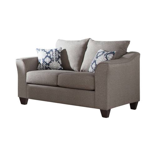 Salizar Gray Flared Arm Loveseat by Coaster