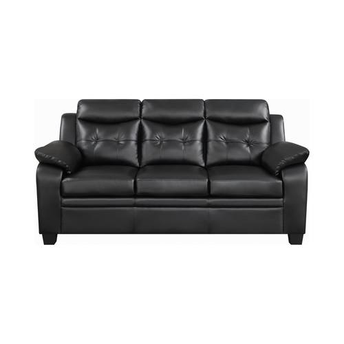 Finley Black Tufted Upholstered Sofa by Coaster