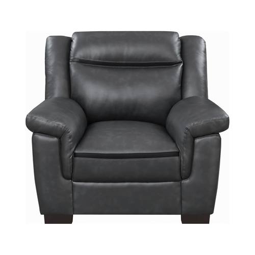 Arabella Grey Pillow Top Upholstered Chair by Coaster