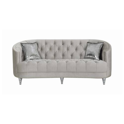 Avonlea Gray Sloped Arm Tufted Sofa by Coaster