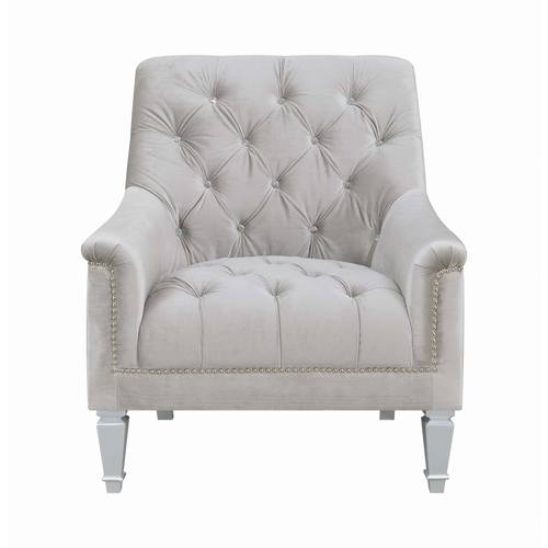 Avonlea Gray Sloped Arm Tufted Chair by Coaster