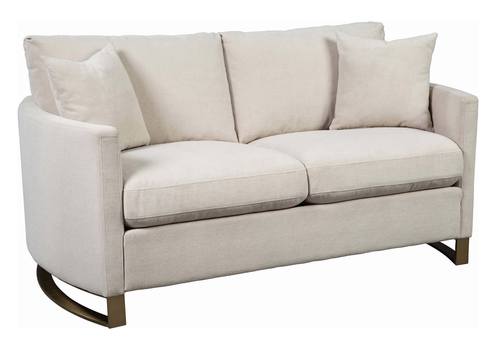 Corliss Beige Upholstered Arched Arms Loveseat by Coaster