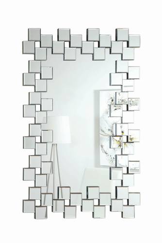 Contemporary Frameless Clear Mirror by Coaster