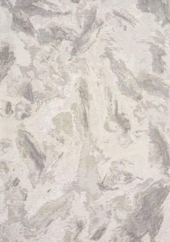 Cathedral Cream Grey Marble Pattern Chenille Rug by Kalora