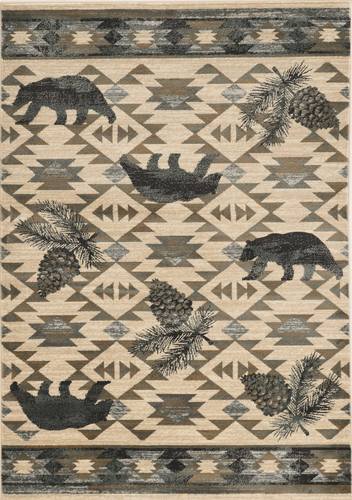 Chester Ivory/Blue Montana Area Rug by KAS Rugs